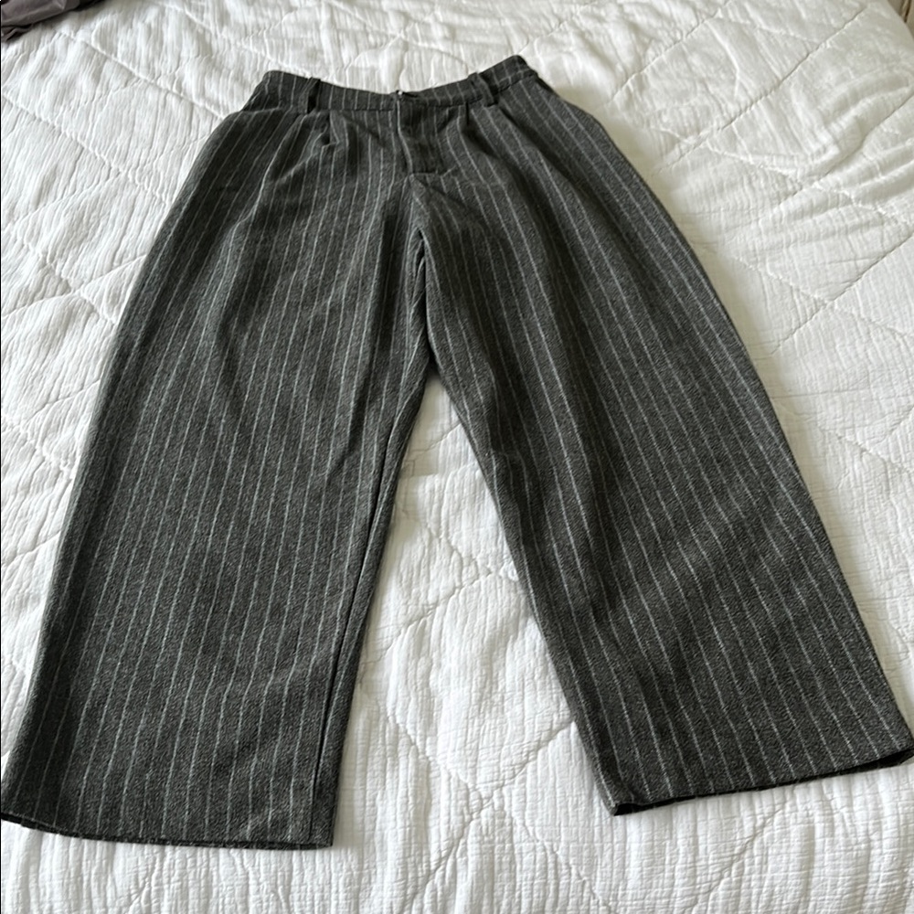 Motel Rocks Gray Striped Pants